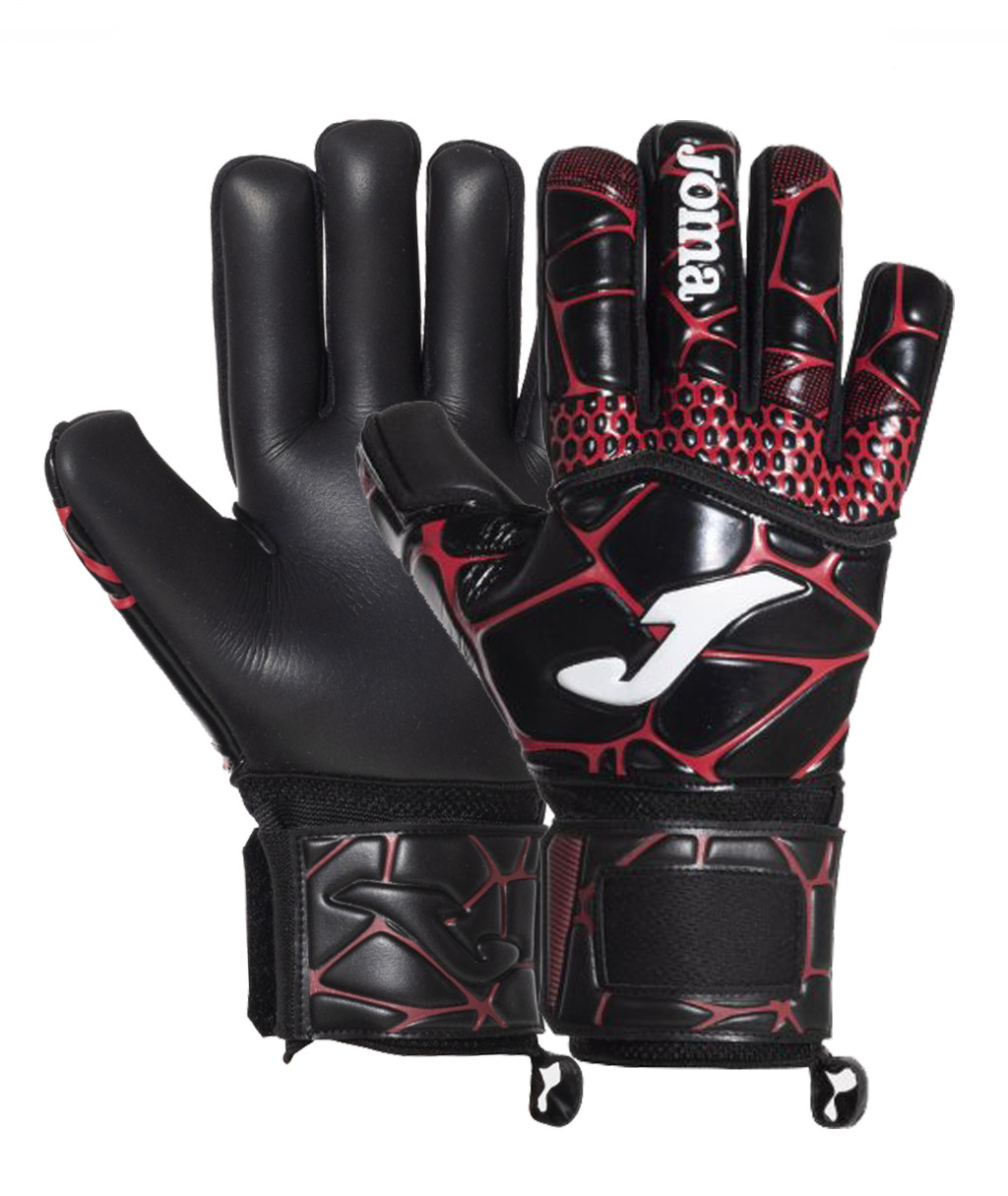 Перчатки JOMA GK-PRO 400908.106 с защитой, чёрные Перчатки JOMA GK-PRO 400908.106 с защитой, чёрные