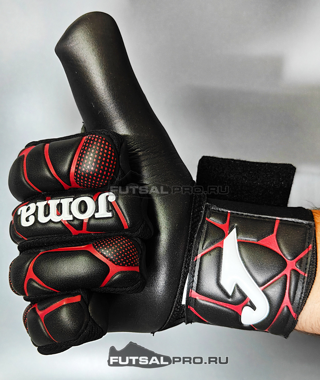 Перчатки JOMA GK-PRO 400908.106 с защитой, чёрные