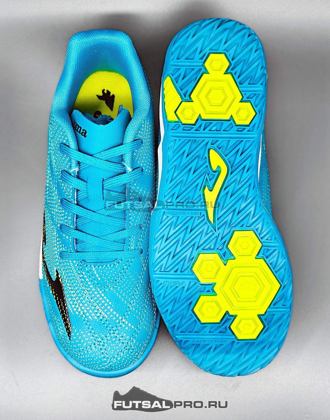 Детские футзалки JOMA EVOLUTION EVJW2627IN Бирюзовые