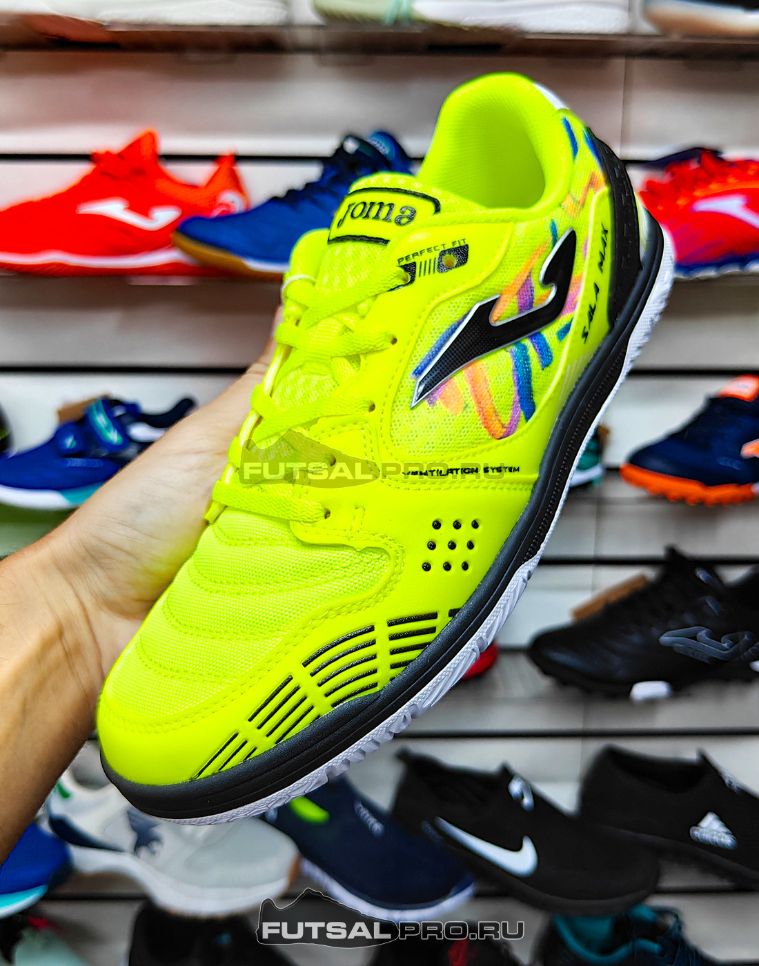 Детские футзалки Joma SALA MAX SMJW2609IN Флуоресцентно-желтые