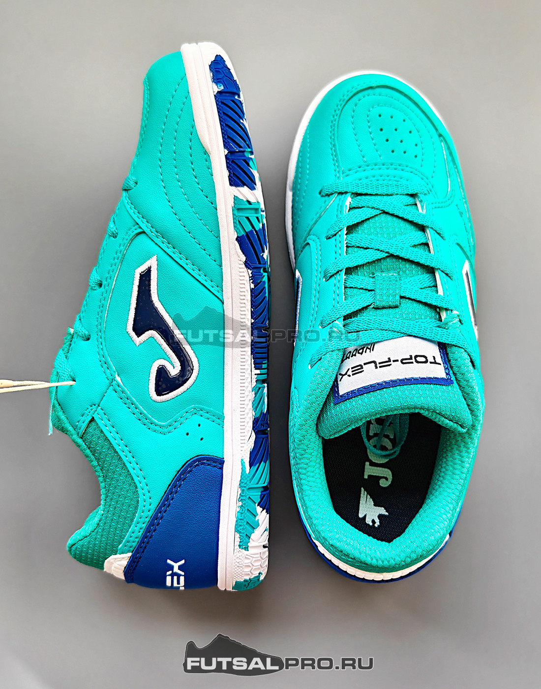 Детские футзалки JOMA TOP FLEX TPJW2627IN Бирюзовые