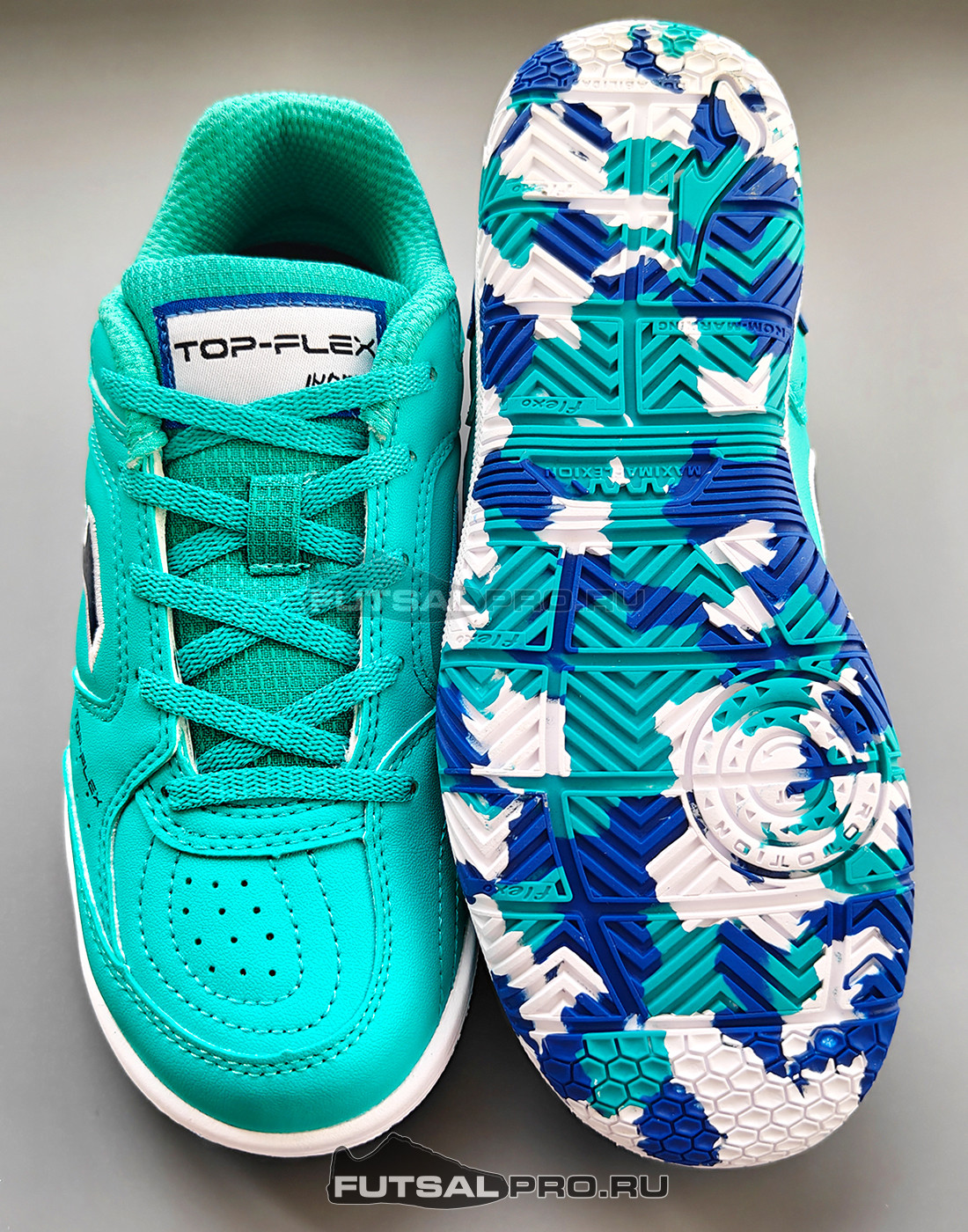 Детские футзалки JOMA TOP FLEX TPJW2627IN Бирюзовые